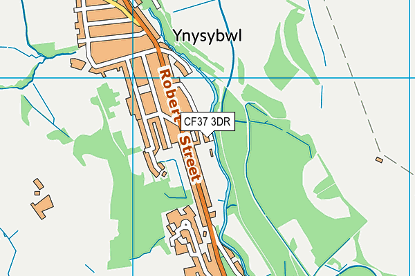 CF37 3DR map - OS VectorMap District (Ordnance Survey)