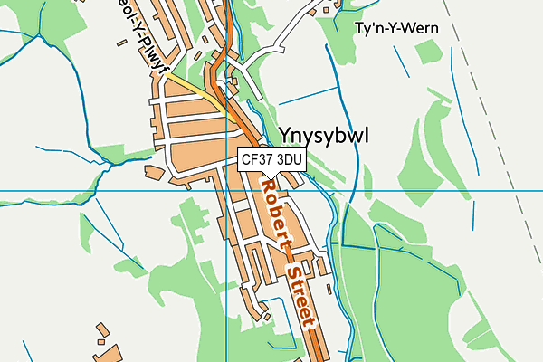 CF37 3DU map - OS VectorMap District (Ordnance Survey)