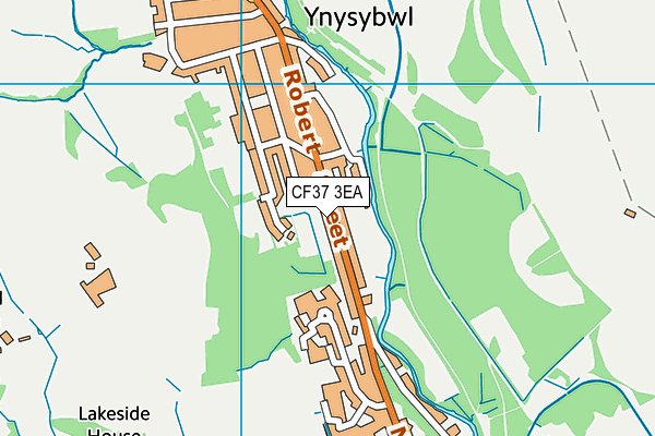 CF37 3EA map - OS VectorMap District (Ordnance Survey)