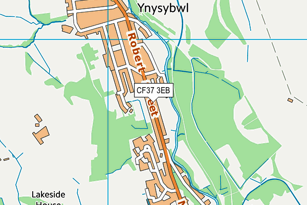 CF37 3EB map - OS VectorMap District (Ordnance Survey)