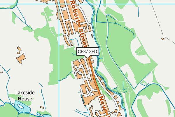 CF37 3ED map - OS VectorMap District (Ordnance Survey)