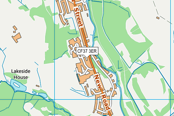 CF37 3ER map - OS VectorMap District (Ordnance Survey)