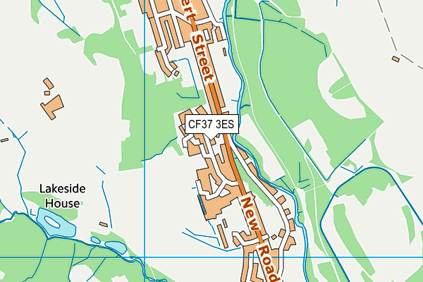 CF37 3ES map - OS VectorMap District (Ordnance Survey)