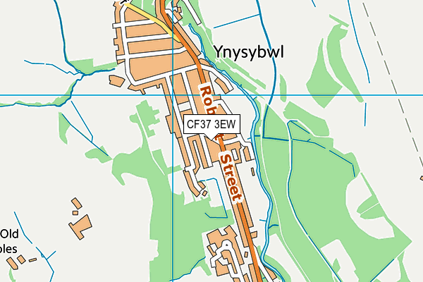 CF37 3EW map - OS VectorMap District (Ordnance Survey)