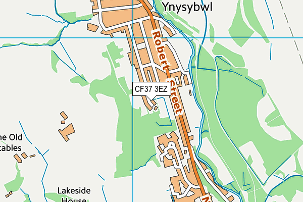 CF37 3EZ map - OS VectorMap District (Ordnance Survey)