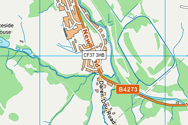 CF37 3HB map - OS VectorMap District (Ordnance Survey)