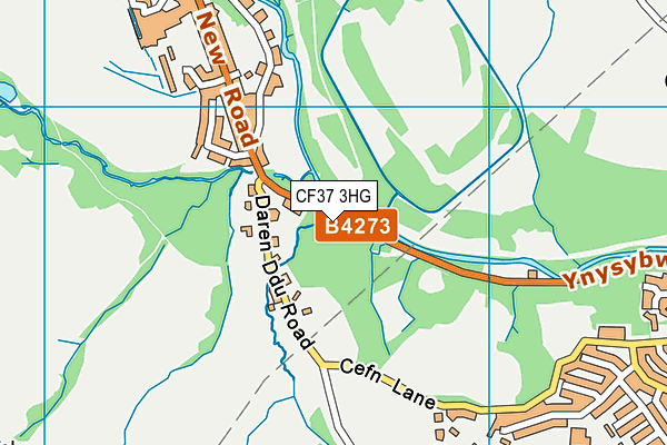 CF37 3HG map - OS VectorMap District (Ordnance Survey)