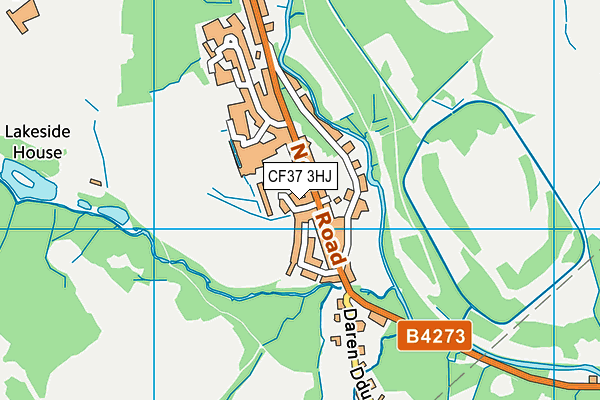 CF37 3HJ map - OS VectorMap District (Ordnance Survey)