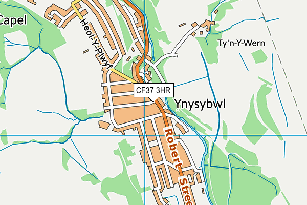 CF37 3HR map - OS VectorMap District (Ordnance Survey)