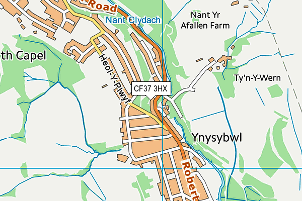 CF37 3HX map - OS VectorMap District (Ordnance Survey)