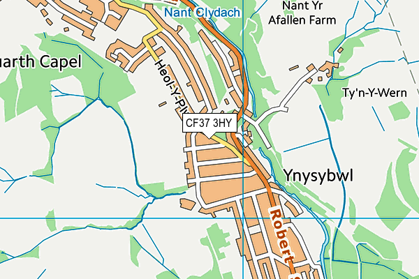 CF37 3HY map - OS VectorMap District (Ordnance Survey)