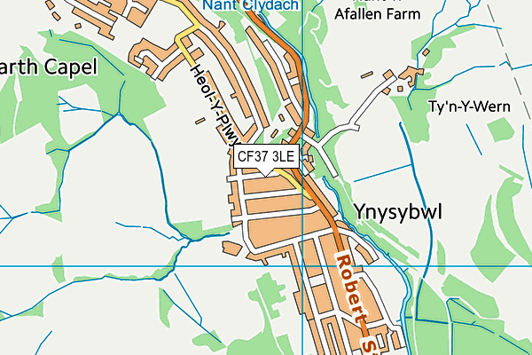 CF37 3LE map - OS VectorMap District (Ordnance Survey)