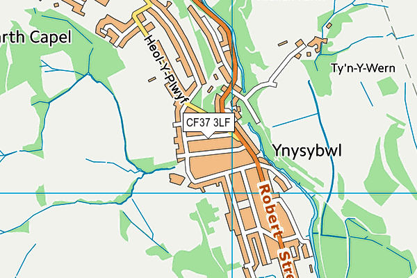 CF37 3LF map - OS VectorMap District (Ordnance Survey)