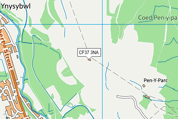CF37 3NA map - OS VectorMap District (Ordnance Survey)