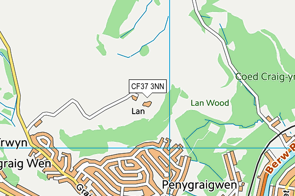 CF37 3NN map - OS VectorMap District (Ordnance Survey)