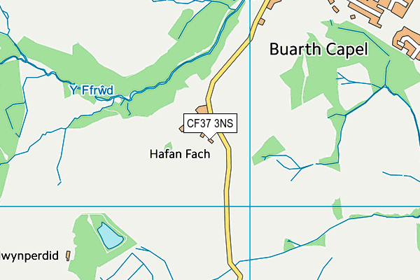 CF37 3NS map - OS VectorMap District (Ordnance Survey)