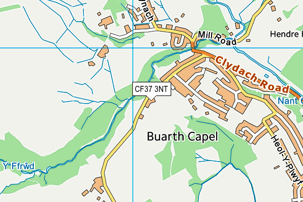 CF37 3NT map - OS VectorMap District (Ordnance Survey)