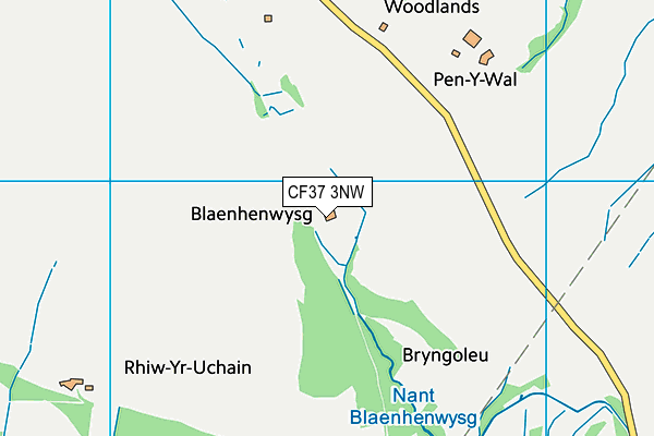 CF37 3NW map - OS VectorMap District (Ordnance Survey)