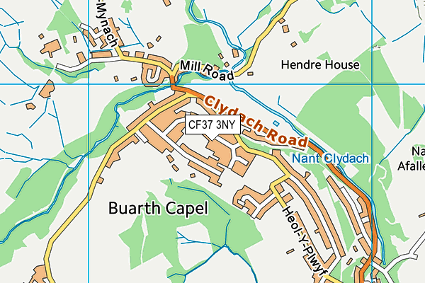 CF37 3NY map - OS VectorMap District (Ordnance Survey)