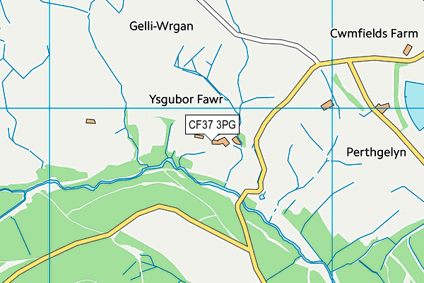 CF37 3PG map - OS VectorMap District (Ordnance Survey)
