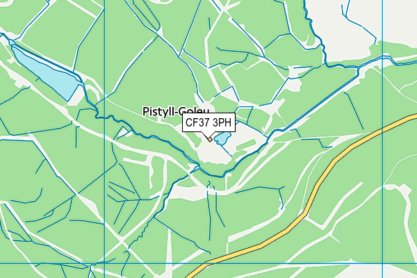 CF37 3PH map - OS VectorMap District (Ordnance Survey)