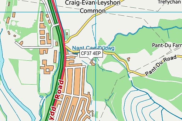 CF37 4EP map - OS VectorMap District (Ordnance Survey)