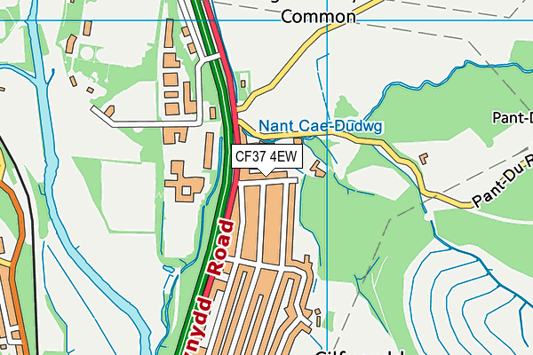 CF37 4EW map - OS VectorMap District (Ordnance Survey)