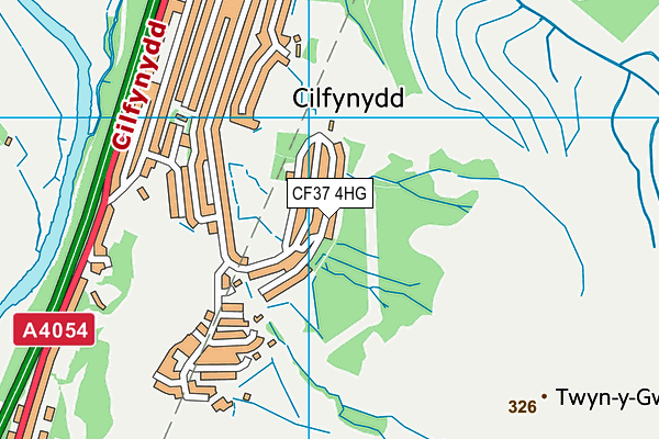 CF37 4HG map - OS VectorMap District (Ordnance Survey)