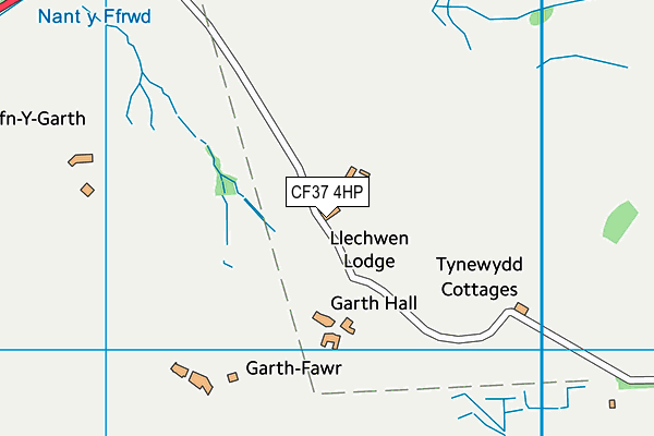 CF37 4HP map - OS VectorMap District (Ordnance Survey)