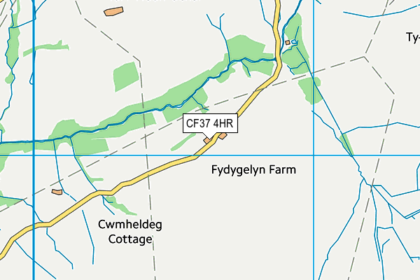 CF37 4HR map - OS VectorMap District (Ordnance Survey)