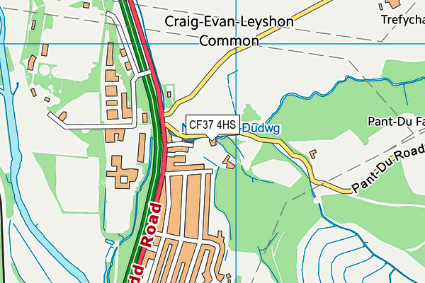 CF37 4HS map - OS VectorMap District (Ordnance Survey)