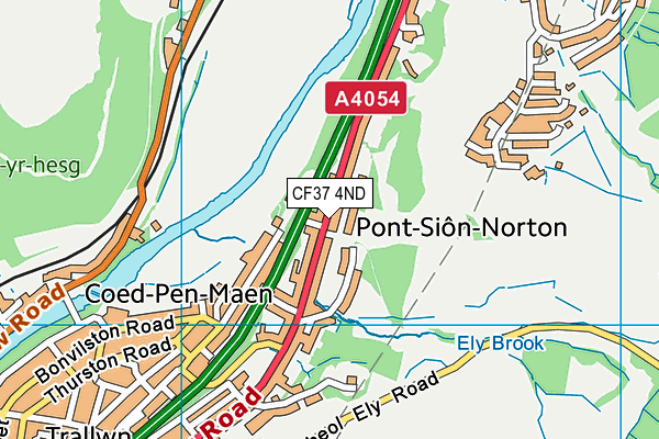 Y.G.G. Pont Sion Norton map (CF37 4ND) - OS VectorMap District (Ordnance Survey)