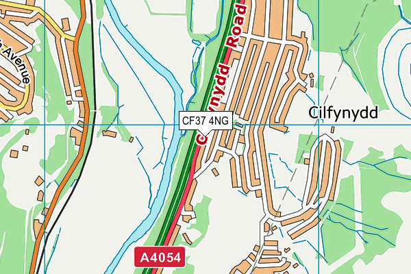 CF37 4NG map - OS VectorMap District (Ordnance Survey)