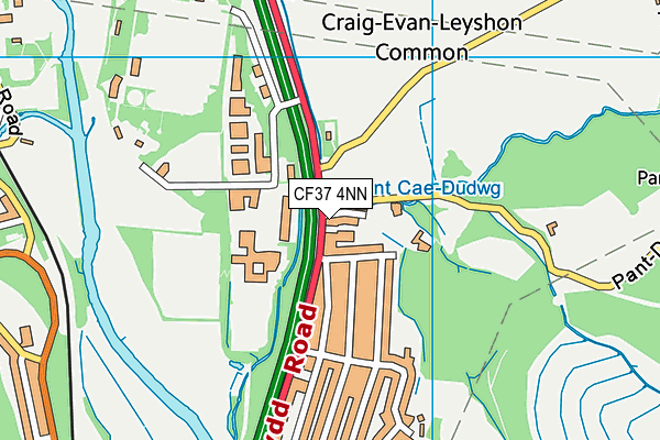 CF37 4NN map - OS VectorMap District (Ordnance Survey)