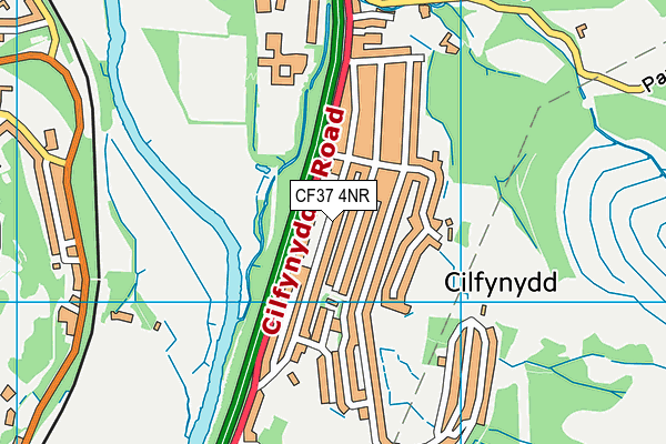 CF37 4NR map - OS VectorMap District (Ordnance Survey)