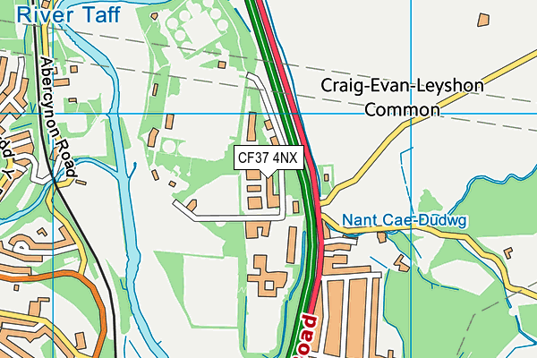 CF37 4NX map - OS VectorMap District (Ordnance Survey)