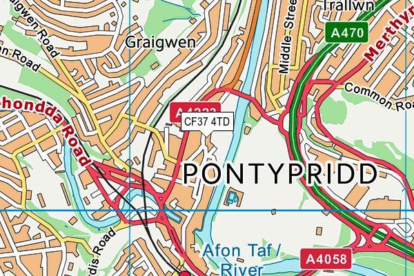 Map of PONTYPRIDD ANNA SHOP LTD at district scale