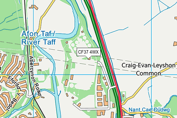 CF37 4WX map - OS VectorMap District (Ordnance Survey)
