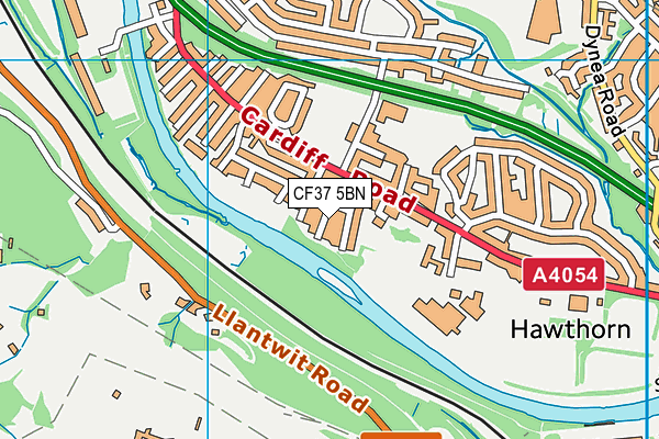 CF37 5BN map - OS VectorMap District (Ordnance Survey)