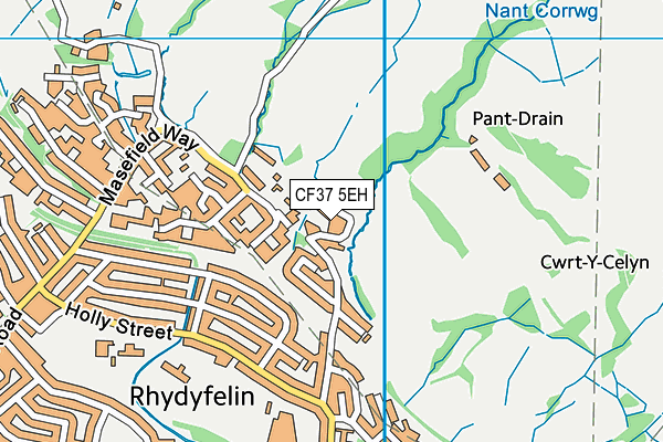 CF37 5EH map - OS VectorMap District (Ordnance Survey)