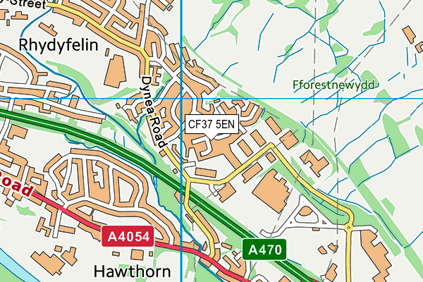 CF37 5EN map - OS VectorMap District (Ordnance Survey)