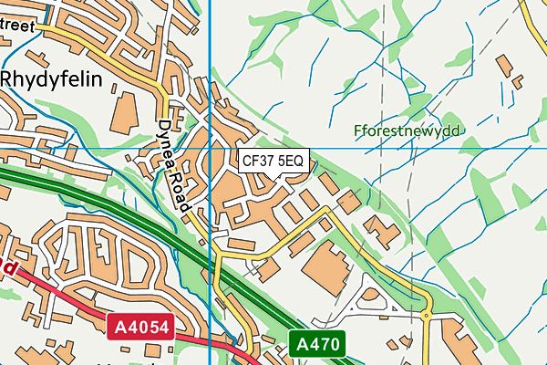 CF37 5EQ map - OS VectorMap District (Ordnance Survey)