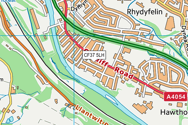 CF37 5LH map - OS VectorMap District (Ordnance Survey)