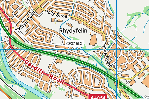 CF37 5LX map - OS VectorMap District (Ordnance Survey)