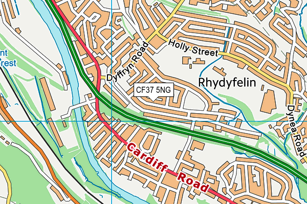 CF37 5NG map - OS VectorMap District (Ordnance Survey)