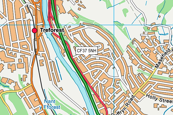 CF37 5NH map - OS VectorMap District (Ordnance Survey)