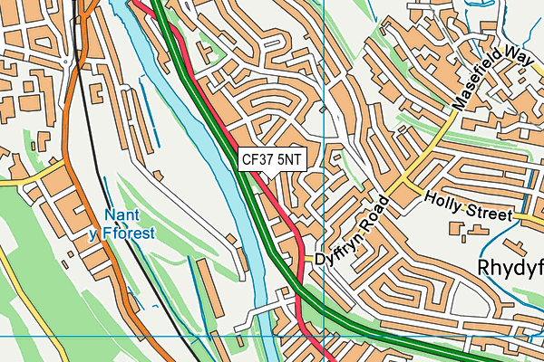 CF37 5NT map - OS VectorMap District (Ordnance Survey)