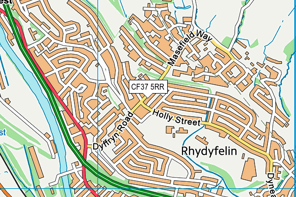 CF37 5RR map - OS VectorMap District (Ordnance Survey)