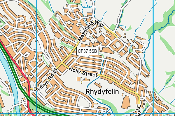 Map of PONTYPRIDD CEILINGS LTD at district scale