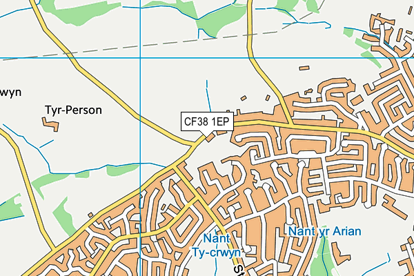 CF38 1EP map - OS VectorMap District (Ordnance Survey)